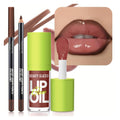 2Pcs Lip Gloss & Lip Liner Set – Rosewood Nude, 90S Ombre Lips, Retro Gradient Lip, Plumping Effect, Full Volume Lips, High Shine Gloss, Viral Lip Combo, Fuller Looking Lips, Glassy Lip (#V10+107)