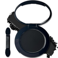 Black Eye Shadow with Mirror,Matte Single Eyeshadow for Halloween Elphaba Makeup,Pressed Powder Eyeshadow Makeup,Matte Shade Eyelid Color Eye Makeup for Women,High Pigment,Long Wear,Waterproof