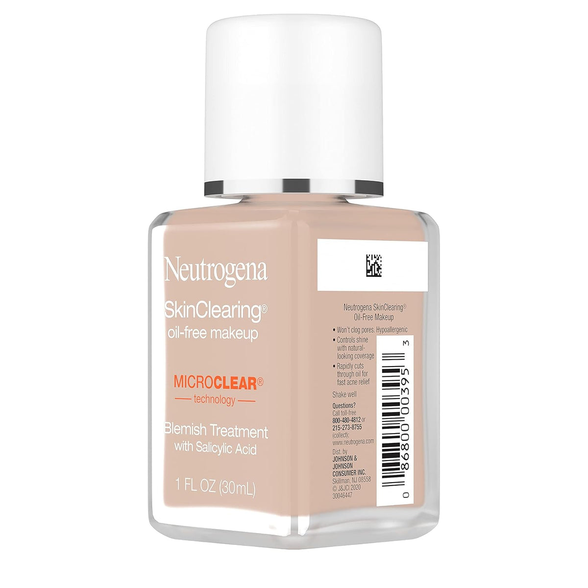 Skinclearing Liquid Foundation, 20 Natural Ivory, 1 Fl Oz