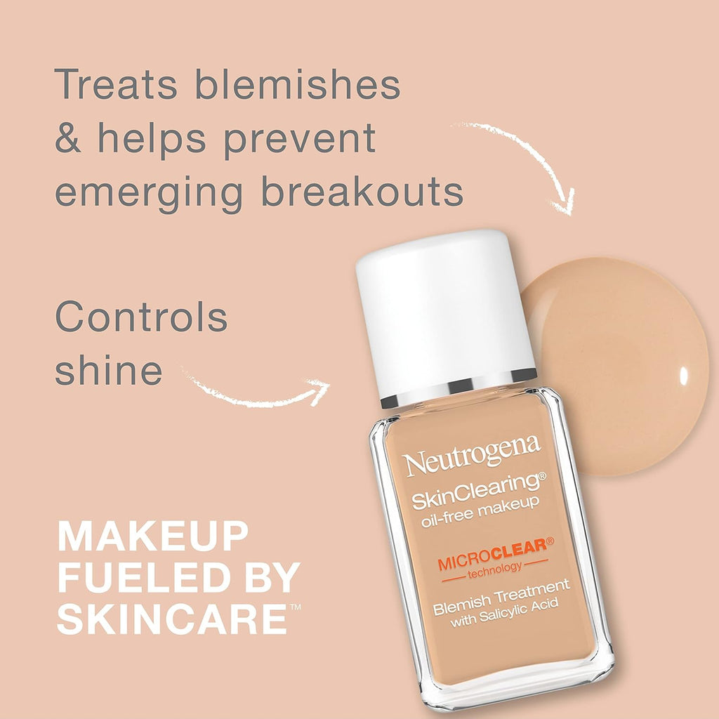 Skinclearing Liquid Foundation, 20 Natural Ivory, 1 Fl Oz