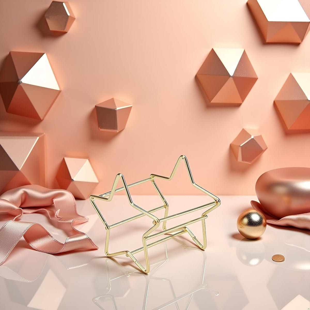 Metal Star Sponge Holder Cosmetic Puff Display Stand Powder Puff Drying Holder Storage Bracket Make up Puff Beauty Tools Rose Golden Nice Drying Stand Storage Egg Powder Puff Display