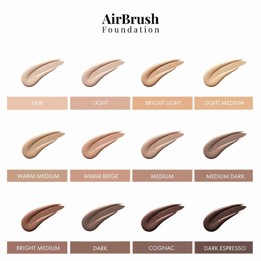 Jerome Alexander Airbrush Foundation Light Full Coverage Makeup Spray 1.8Oz