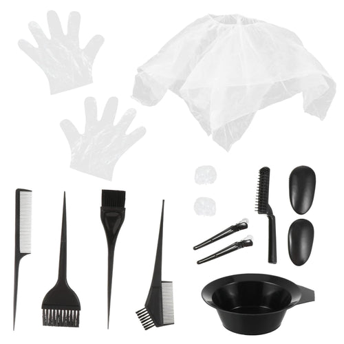 11 Piece Hair Coloring Tool Kit Dye Bowl and Disposable Gloves