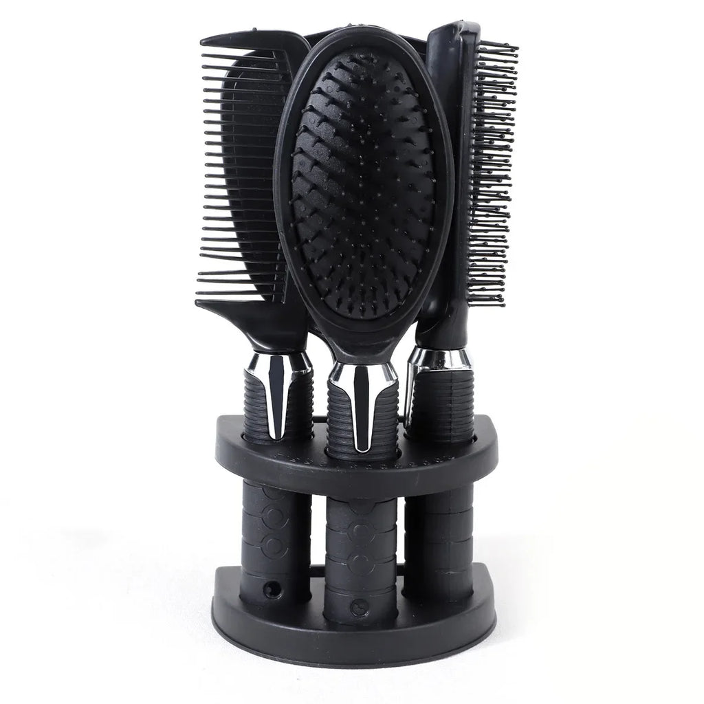 4Pcs Hair Styling Set with Mirror Set Compact Beauty Accessories Styling Tools Brush Curls Straightening Hair Combs Makeup Tools