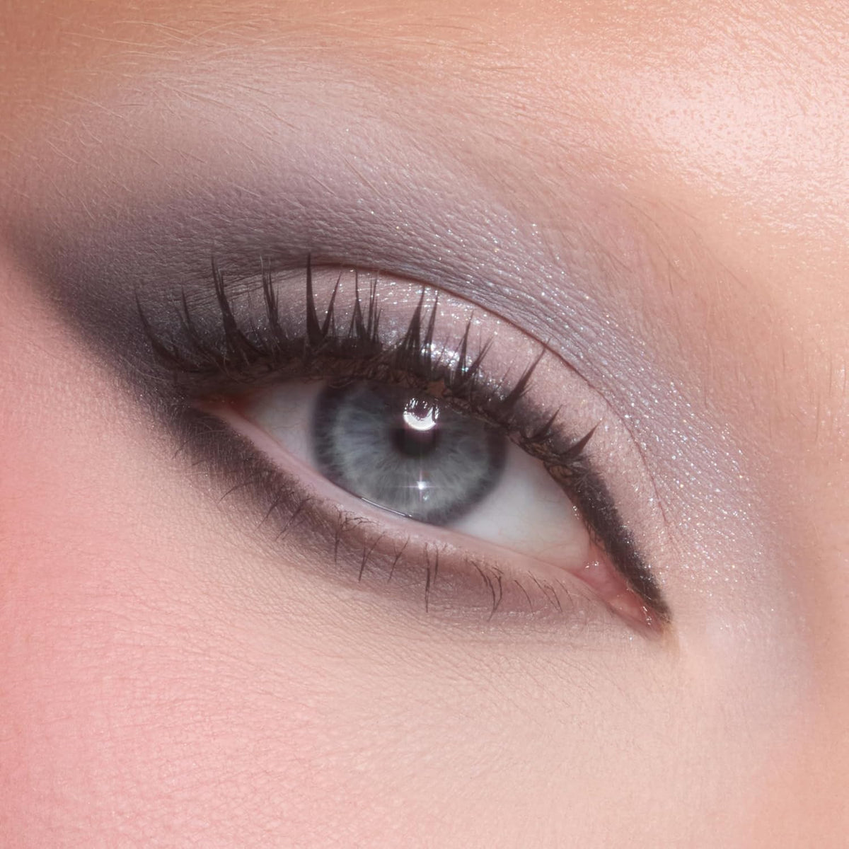 Silver Lining Eyeshadow Palette - Cool Toned Silver, Grey, White & Black Eyeshadow Palette with Matte & Glitter Finishes - High-Pigment Smokey Eye Makeup with Longwear Formula (0.3 Oz)