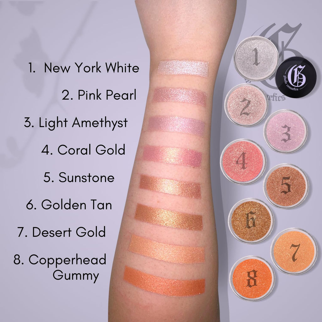 Desert Gold Eyeshadow Palette - Organic Eye Shadow, Mineral Powder, Matte & Shimmer Make up - Natural, Neutral, Glitter, Loose Pigment, Smokey Eye Makeup, Mineral Eye Shadow
