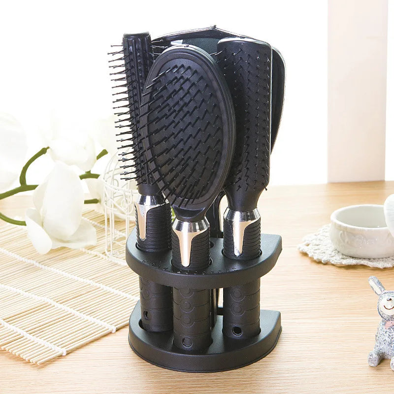 4Pcs Hair Styling Set with Mirror Set Compact Beauty Accessories Styling Tools Brush Curls Straightening Hair Combs Makeup Tools