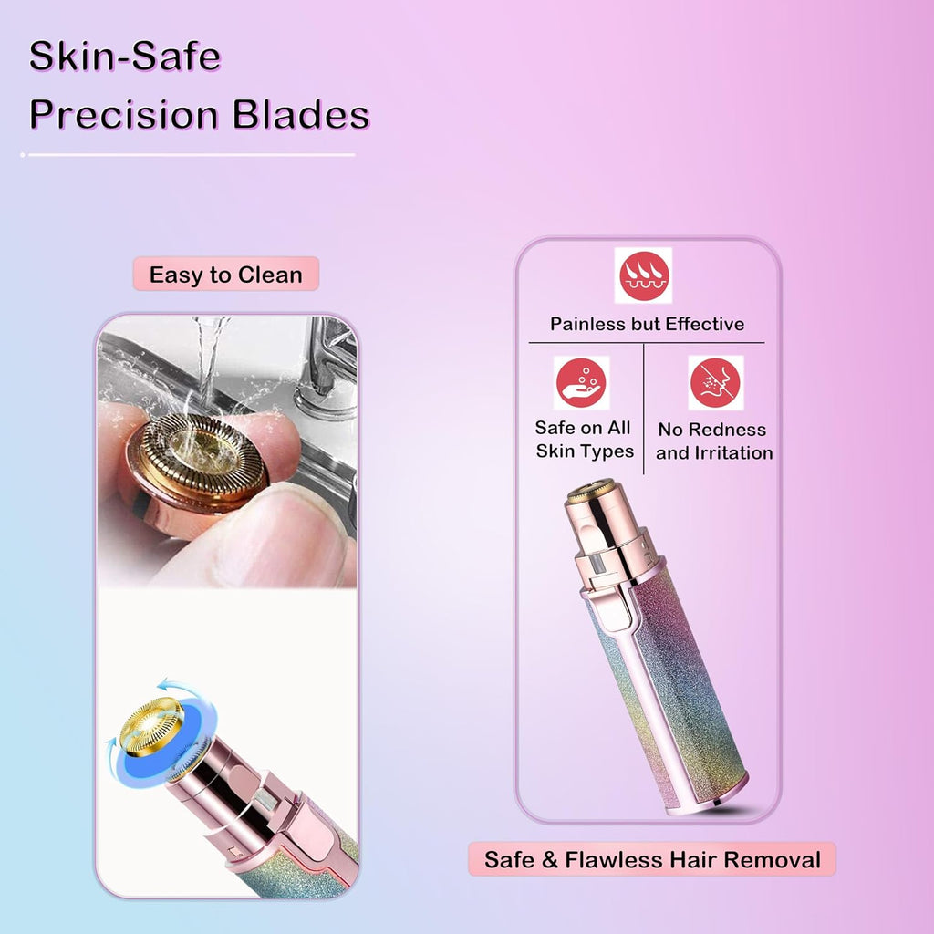 Electric Eyebrow Razor, Nose Trimmer, Nasal Hair Remover, Epilator Eyebrows Lip Fuzz, Remover Shavers Clippers Epilators Hair Removal for Women Sensitive Beauty Accessories Tools