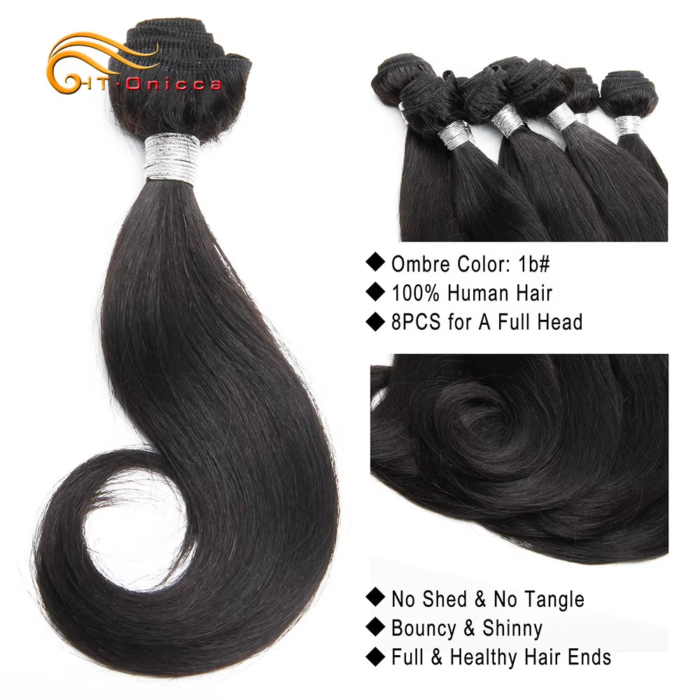 Curly Hair Products 20G/Pc Brazilian Remy Human Hair 8 Bundles Short Hair Extension Ombre Hair Bundles Drop Shipping