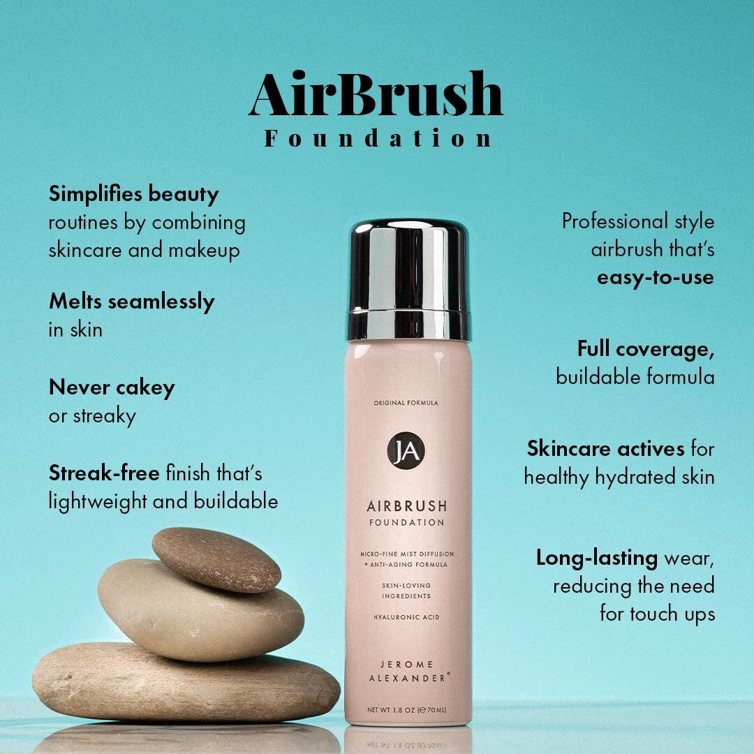 Jerome Alexander Airbrush Foundation Light Full Coverage Makeup Spray 1.8Oz