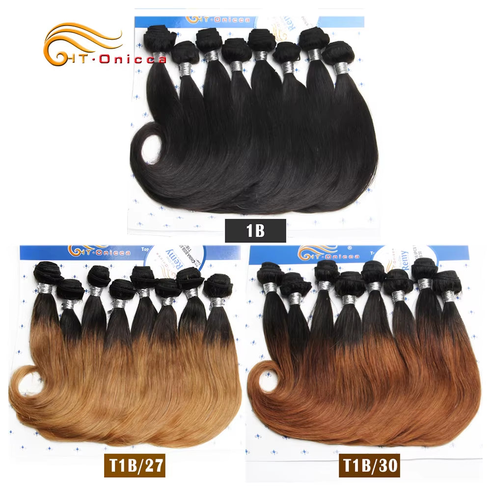 Curly Hair Products 20G/Pc Brazilian Remy Human Hair 8 Bundles Short Hair Extension Ombre Hair Bundles Drop Shipping