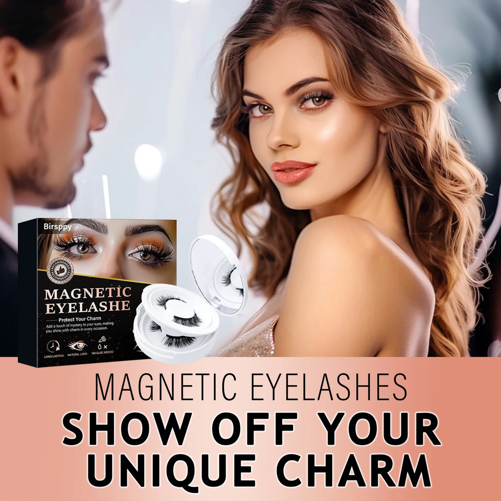 Magnetic Eyelashes, Magnetic Eyelashes with Applicator, Waterproof and Long Lasting Fake Eyelashes