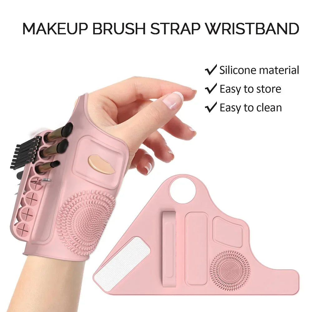 New Multi Function Silicone Makeup Clean Tools Holder Storage Glove Holes Beauty Accessories Practical Makeup Assistant Hot Sale